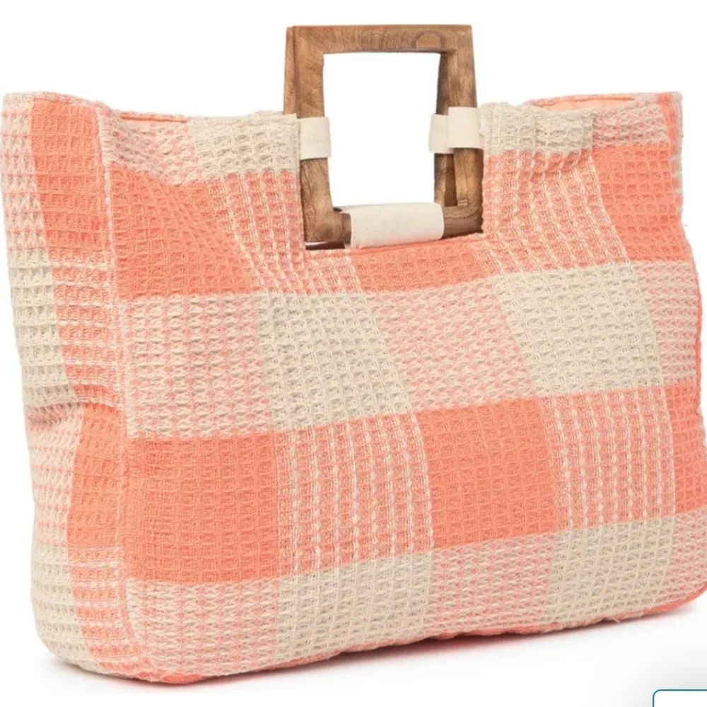 Check Jacquard Satchel - Picture 1 of 9